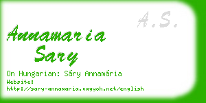 annamaria sary business card